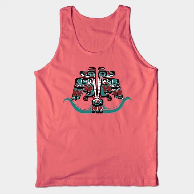 Nortwest Pacific Coast Haida Tlingit Thunderbird Tank Top by Beltschazar